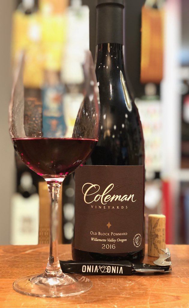 Coleman Vineyards 2016 Pinot Noir Old Block Pommard